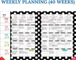 Schoolgirl Style Black, White and Stylish Teacher Planner—Undated Weekly/Monthly Lesson Plan Book and Record Organizer for Classroom or Homeschool (8 inches x 11 inches), multi (105029) - Image 3