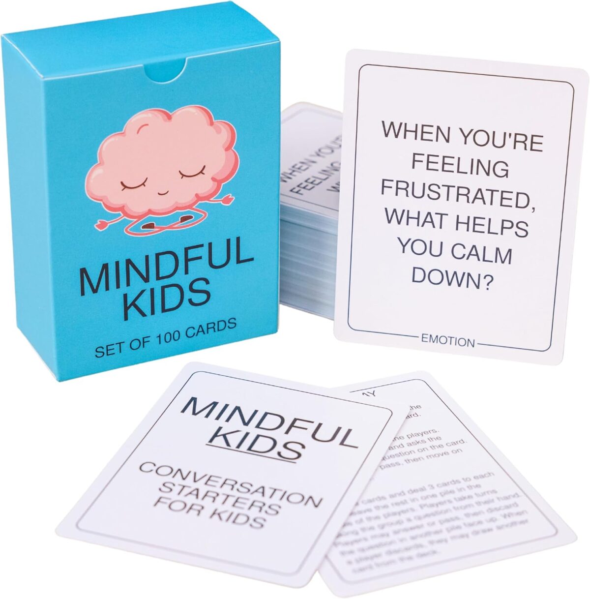 Mindfulness Conversation Starter Cards for Kids | Self Care Inspirational Cards Promote Positive Affirmations to Enable Meaningful Conversations with Kids - Image 8