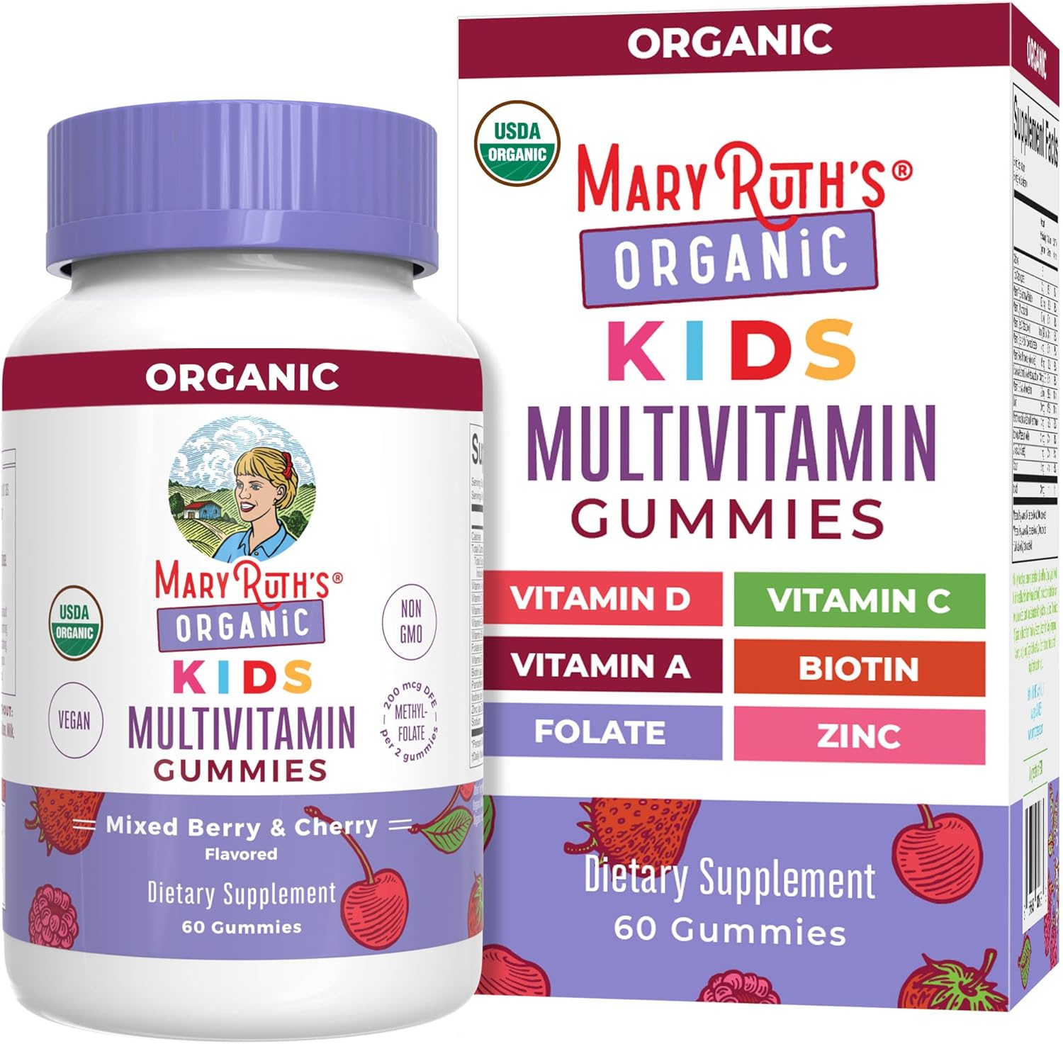 817m8zazlHL._AC_SL1500_.jpg MaryRuth Organics Kids Vitamins | Multi | 1 Month Supply | Kids Multivitamin Gummies for Ages 4+ | Multivitamin for Kids | Vitamins for Kids | Vegan | Only 2 Gummies a Day | 60 Count | - Image 1