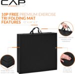 CAP Barbell All Purpose Folding Anti Tear Exercise Training Aerobic Fitness Gym & Gymnastics Balance Mat | Multiple colors - Image 3
