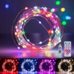 Minetom Fairy Lights Color Changing - 33FT 100 LED String Lights with Remote,11 Modes, USB Fairy Lights Indoor, Color Changing Easter Lights, Twinkle Fairy Lights for Bedroom Indoor Classroom