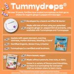 USDA Organic Natural Ginger Tummydrops, Gluten Free & Vegan, 33 Individually Wrapped Drops in a Resealable Bag - Image 3