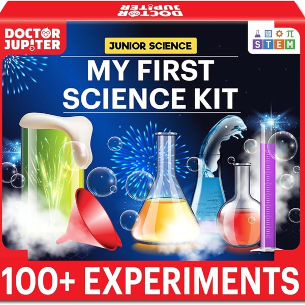 Doctor Jupiter My First Science Kit for Kids Ages 4-5-6-7-8| Birthday Gift Ideas for 4-8-12 Year Old Boys & Girls| Toy Stem Kit with 100+ Experiments| Learning & Educational, Preschool Activities