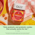 OLLY Probiotic + Prebiotic Gummy, Digestive Support and Gut Health, 500 Million CFUs, Fiber, Adult Chewable Supplement for Men and Women, Peach, 30 Day Supply - 30 Count - Image 7