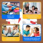 700 Family Conversation Cards, Fun Conversation Starters for Families, Play Dinner Table Games, Family Talking Cards, Color-Coded Across 6 Topics, Take Anywhere - Image 2