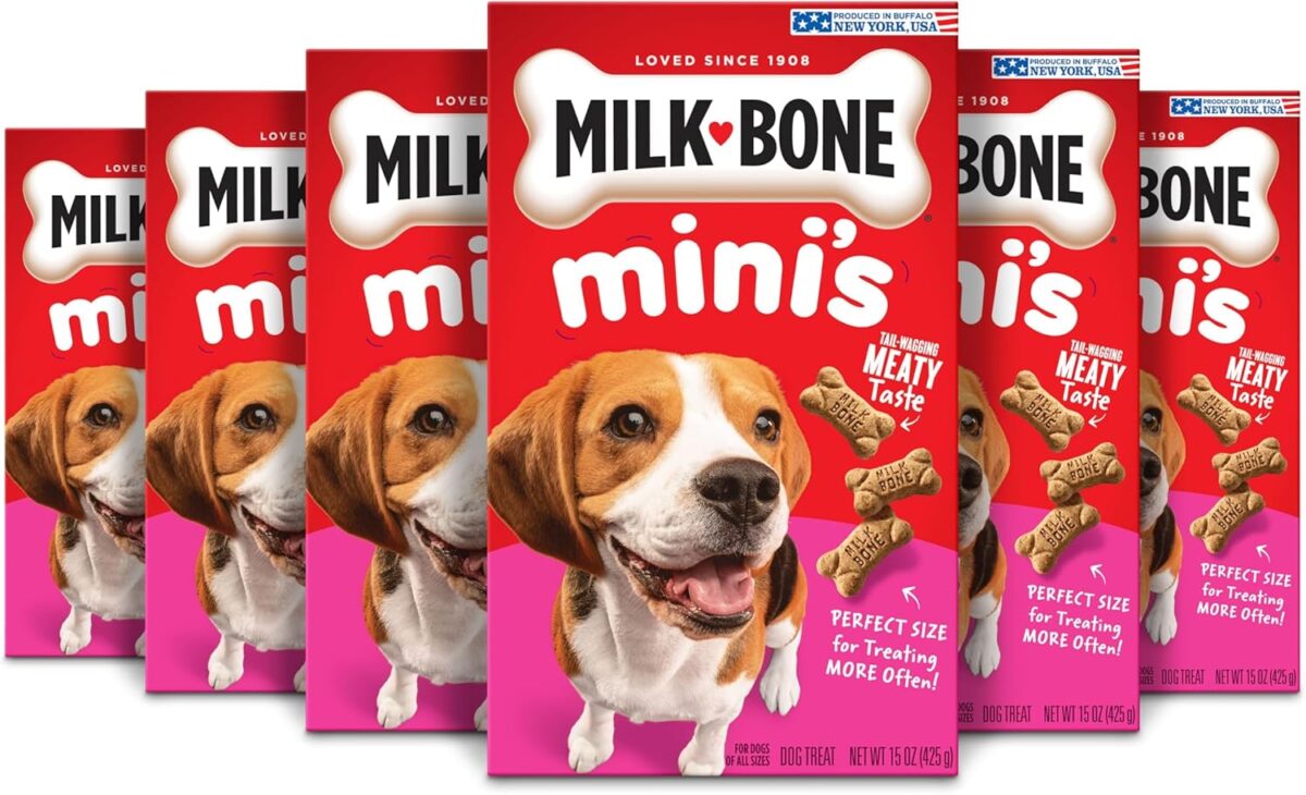 Milk-Bone Mini's Original Dog Biscuits, 15 Ounce (Pack of 6) - Image 1