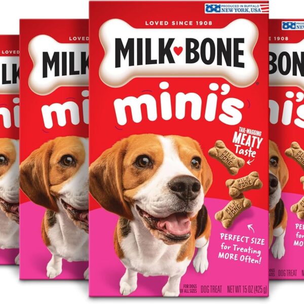 Milk-Bone Mini's Original Dog Biscuits, 15 Ounce (Pack of 6)