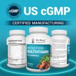 Dr. Berg Whole Food Multivitamin with Minerals - Daily Multivitamin for Men and Women - Includes Premium Whole Food Fruits and Vegetable Blend with Folate, Alpha-lipoic Acid and More - 60 Capsules - Image 5