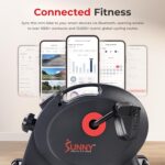 Sunny Health & Fitness Smart Mini Pedal Exerciser, Under Desk Bike/Elliptical for Home Workout & Cycle Cardio Training, Free SunnyFit App Link, Optional in Color, Mat/Workout Bands or Steel Stabilizer - Image 6