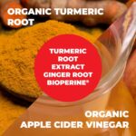 Turmeric Supplement and Organic Apple Cider Vinegar Capsules with Ginger for Joint Health, Metabolic & Digestive Support. Premium Turmeric Apple Cider Vinegar Supplements. Non-GMO. Vegan. 60 ACV Caps - Image 5