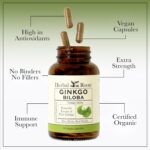 Herbal Roots Organic Ginkgo Biloba Made with Pure Organic Ginkgo Leaf - 1,400mg per Serving, 60 Vegan Capsules - Image 4