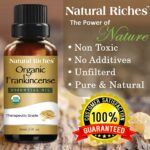 Natural Riches USDA Organic Frankincense Essential Oil - Boswellia Serrata, 100% Pure Natural Undiluted, Therapeutic Grade for Diffuser Aromatherapy Premium - 30 ml - Image 4