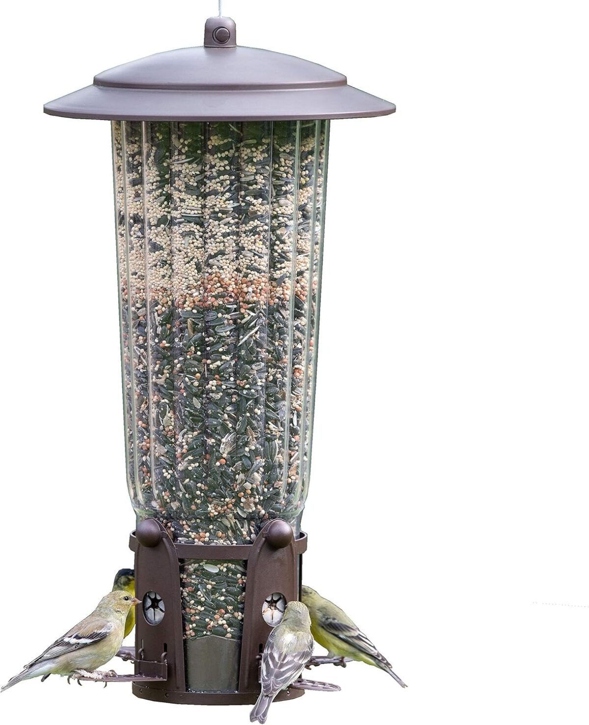 Perky-Pet 334-1SR Squirrel-Be-Gone Max Large Wild Bird Feeder with Flexports, Squirrel Proof Bird Feeder with Weight-Activated Perches - 4LB Seed Capacity - Image 1