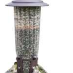Perky-Pet 334-1SR Squirrel-Be-Gone Max Large Wild Bird Feeder with Flexports, Squirrel Proof Bird Feeder with Weight-Activated Perches - 4LB Seed Capacity