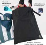 X Large Waterproof Antimicrobial Wet Dry Bag Inhibits Bacteria & Odor from Sweaty Gym Clothes, Dirty Laundry, Swimsuits & Towels for Odor Proof Travel Made in USA 17 X 23.5 inch - Image 4