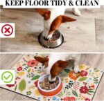 Dog Food Mats for Floors, Absorbent Quick Dry Pet Cat Food Mat, Dog Bowl Mats for Food and Water Dispenser Mat, Eco-Friendly Dog Accessories Pet Supplies 16"x24" - Image 3