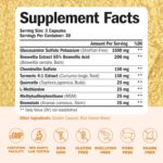 Glucosamine Chondroitin MSM and Turmeric Supplement - Joint Support Supplement for Women & Men with Boswellia & Glucosamine Sulfate 1500 mg. Used for Cartilage & Joint Health & Flexibility 90 Capsules - Image 3