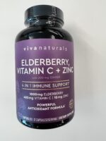 Viva Naturals Elderberry with Vitamin C and Zinc (120 Capsules) - 1000mg Sambucus Elderberry Immune Support Supplement, Black Elderberry Capsules for Adults, Elderberry Vitamins - 2 Months Supply - Image 10