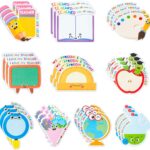 30 Pack Teacher Sticky Notes - Teacher Notepads Book Pencil Ruler Shaped Set Self Sticky Writing Memo Pads Page Marker for Teacher Appreciation Gift Back to School Supplies Office Supplies