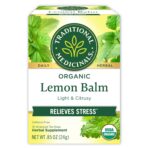 Traditional Medicinals Organic Lemon Balm Herbal Tea, Calming and Supports Digestion, (Pack of 1) - 16 Tea Bags
