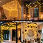 2 Pack Fairy String Lights Plug in, 33Ft 100 Micro Starry LED Twinkle Fairy Lights IP68 Full Waterproof with Remote for Bedroom Garden Christmas Decor (Warm White) - Image 2
