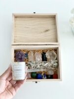 Healing Crystals Kit - Chakra Stones Crystal Starter Set | Sage Smudge Kit and Relaxation Candle | Protection + Meditation with Wooden Reiki Box for Gifts - Image 7