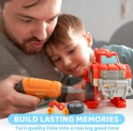 Dinosaur Toys, 3 Pack Take Apart Dinosaur Playset with Electric Drill, Transforming Construction Building Toys, Two-Way Switch, Play Cars for Boys Girls Kids, Christmas Birthday Gifts for Kids - Image 6