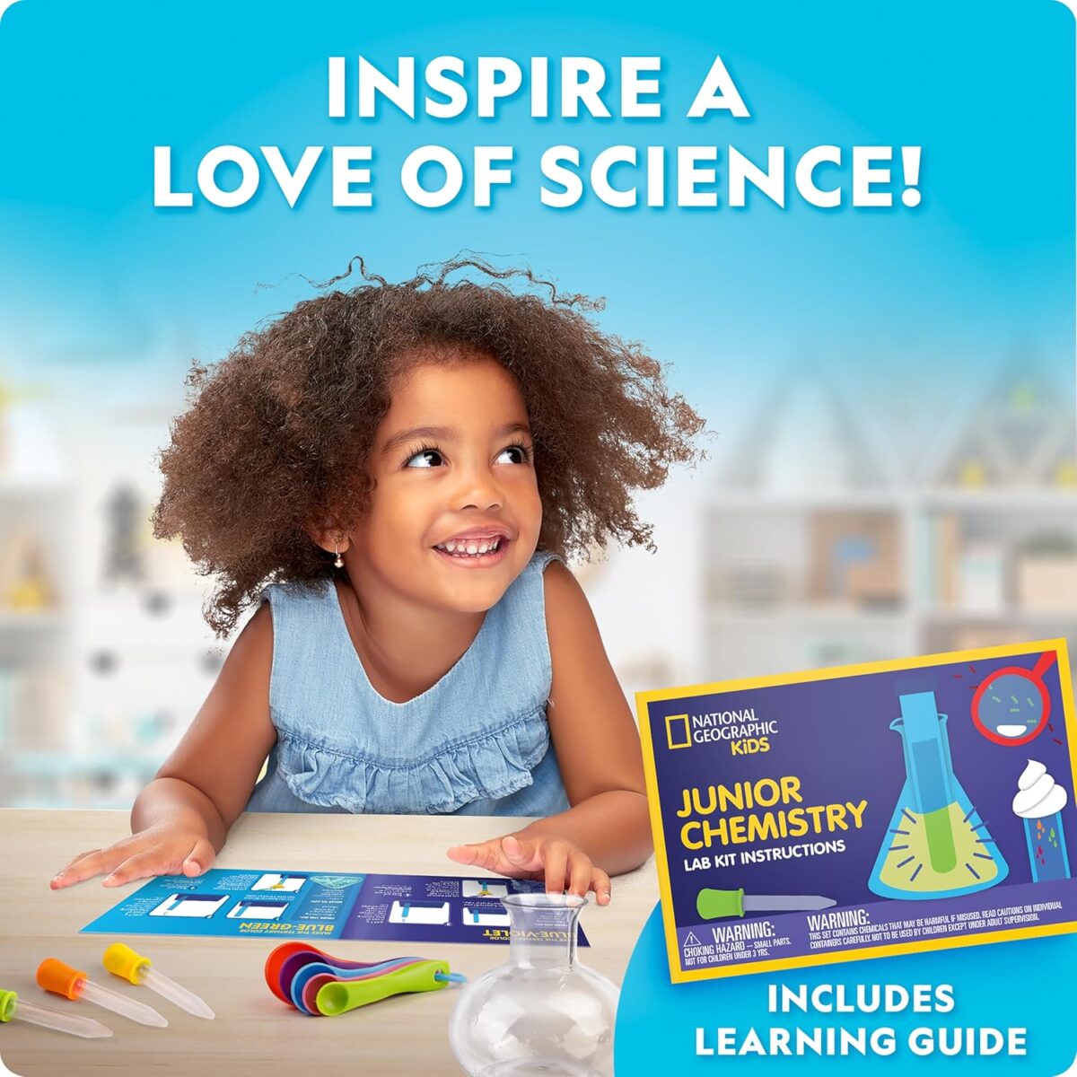 National Geographic Kids Junior Chemistry Set - Complete Early Learning Lab Kit with 50 Science Experiments for Kids and 20+ Lab Tools, Kids Chemistry Set, Science Experiments for Kids 4-6 - Image 6