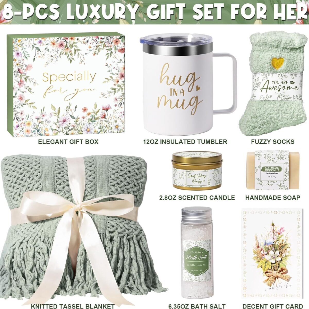 Self Care Gifts for Women Get Well Soon Gifts, Birthday Gifts for Women Care Package, Sympathy Gift Baskets Spa Gifts Thinking of You Inspirational Mothers Day Gifts for Mom Her Wife Friend Grandma - Image 2