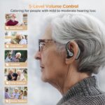 Hearing Aids, Hearing Aids for Seniors with Bluetooth, Rechargeable Hearing Aid with APP for People with Hearing Loss, 5 Levels of Volume Automatic Noise Cancellation, Clear Sound and Easy to Use - Image 3
