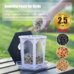 2 Pack Solar Bird Feeders for Outdoors Hanging - Attract Wild Birds & Cardinals, Elegant Minimalist Design, Garden Décor, Unique Gift - Image 7