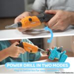 Dinosaur Toys, 3 Pack Take Apart Dinosaur Playset with Electric Drill, Transforming Construction Building Toys, Two-Way Switch, Play Cars for Boys Girls Kids, Christmas Birthday Gifts for Kids - Image 4