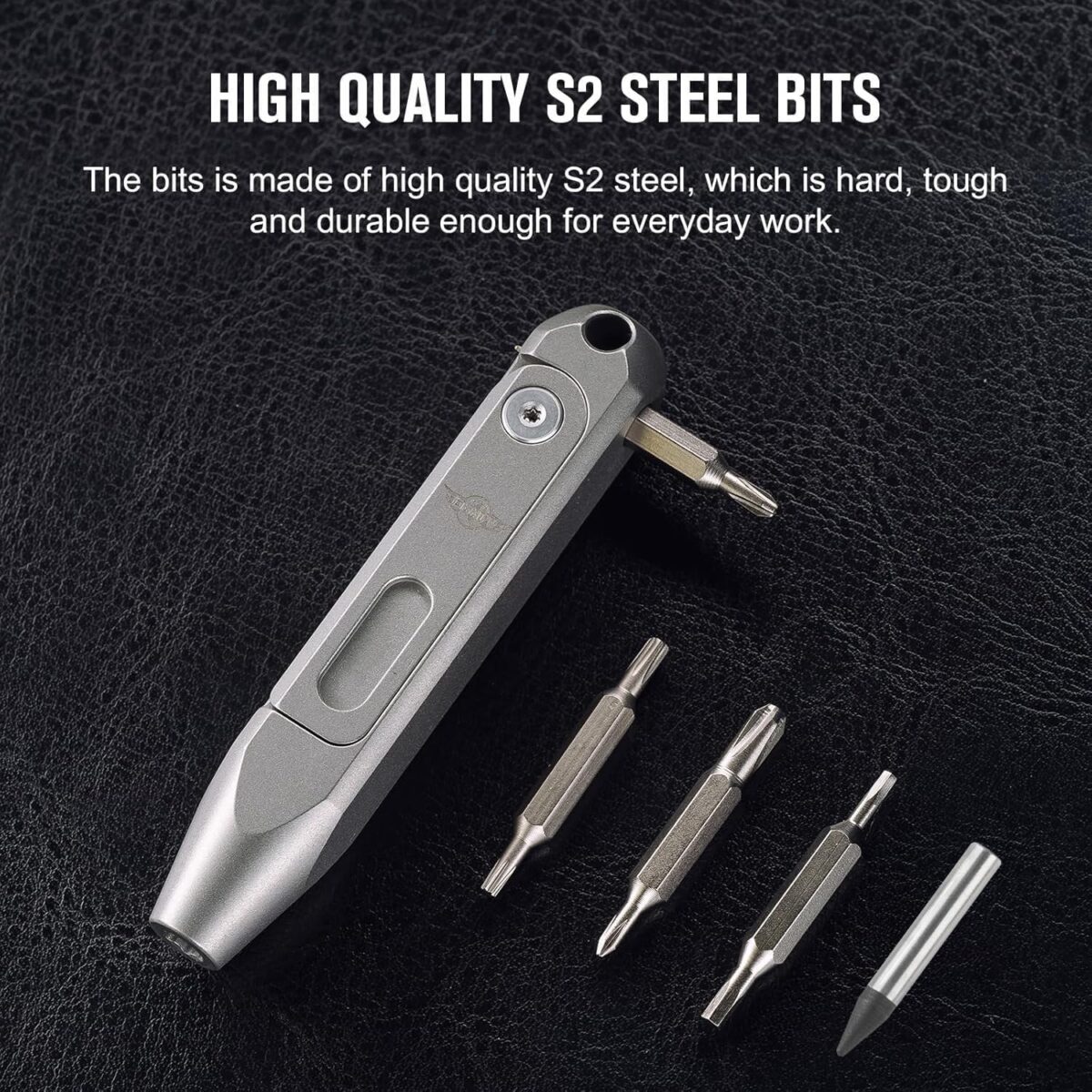 OKNIFE Otacle D1 Titanium Small EDC Multi Bit Pocket Screwdriver, 9 in 1 Mini Precision Screwdriver Set, S2 Steel Magnetic Bits for Work or Daily Use - Image 2