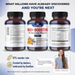 NAD+ Supplement with Nicotinamide Riboside NR, Trans Resveratrol, Quercetin - Support Cellular Energy, Longevity, Healthy Aging *USA Made & Tested* (90 Count (Pack of 1)) - Image 9