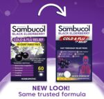 Sambucol Cold and Flu Relief Tablets - Homeopathic Cold Medicine, Cold Remedy for Adults, Black Elderberry for Colds, Zinc Cold Remedy - 60 Count - Image 2