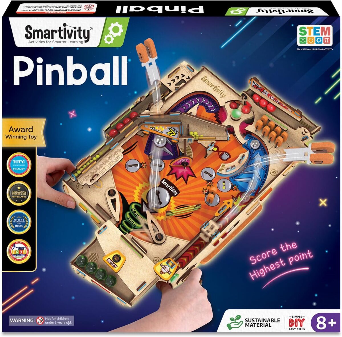 Smartivity DIY Pinball Machine Toy for Ages 8-99 Year Old | Award Winning Arcade Game | Birthday Gift Ideas for Kids & Adults | STEM Toy for Boys & Girls I Fun Family & Party Game - Image 1