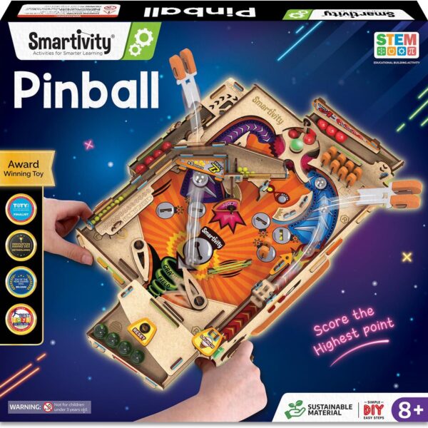 Smartivity DIY Pinball Machine Toy for Ages 8-99 Year Old | Award Winning Arcade Game | Birthday Gift Ideas for Kids & Adults | STEM Toy for Boys & Girls I Fun Family & Party Game