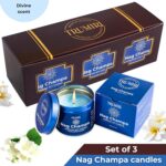 Nag Champa Candle for Home Scented - Pack of 3 x 5oz Natural Soy Clean Organic Non Toxic - for Aromatherapy Meditation Spiritual Gifts Bathroom Kitchen - Long Lasting Heavily Scented Velas Aromáticas - Image 2