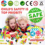 NXONE 195 PCS Educational STEM Toys for Boys and Girls Ages 3 4 5 6 7 8 9 10 Construction Building Blocks Toy Building Sets Kids Toys Creative Activities Games with Storage Box - Image 2