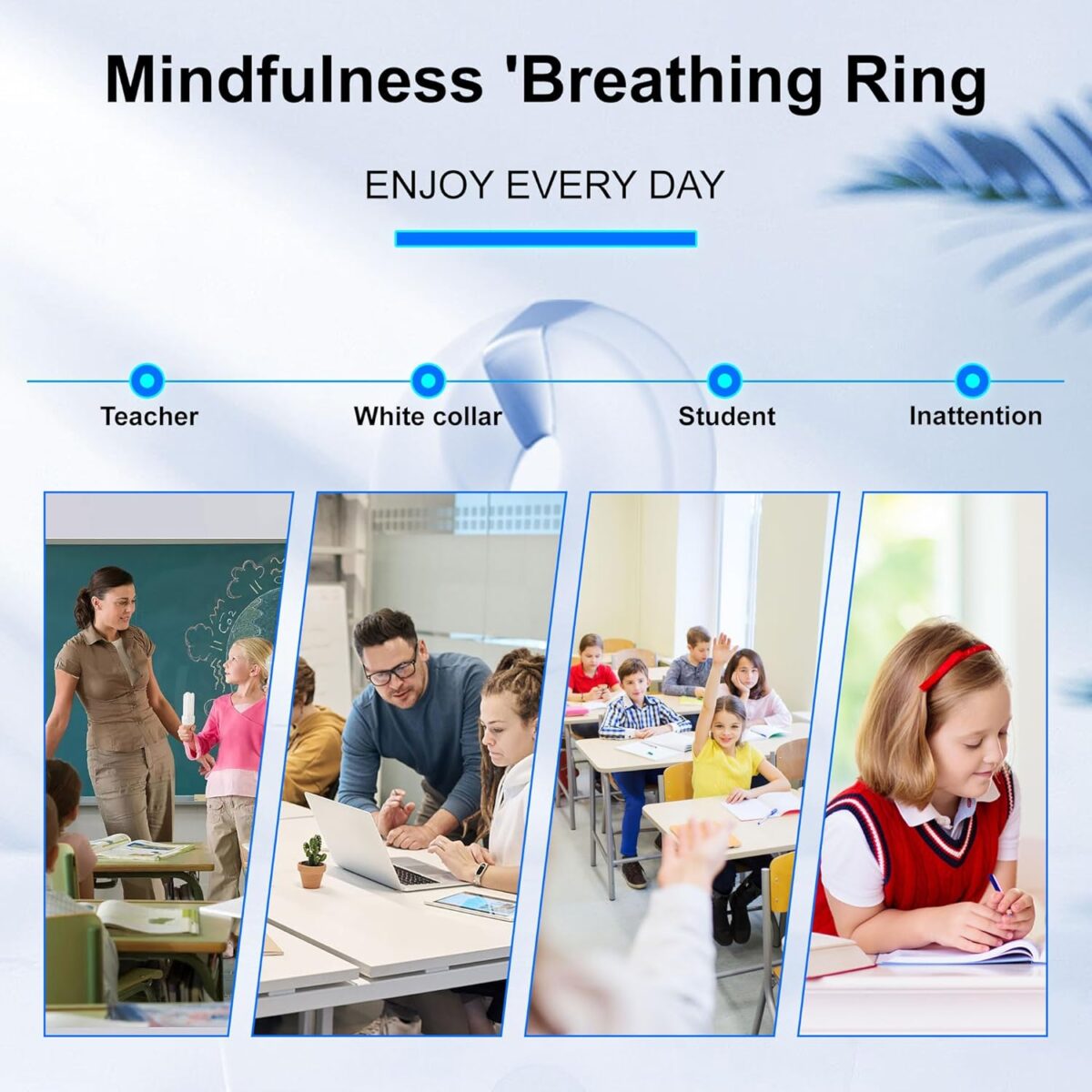 Mindfulness Gifts,Guided Visual Meditation Breathing Tool, Stress Relief Gifts for Women & Night Light for Anxiety Relief,Sleep Aid Device,Self Care Relaxation Gifts for Women Men Kids - Image 6