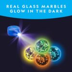 NATIONAL GEOGRAPHIC Glowing Marble Run – Construction Set with 15 Glow in The Dark Glass Marbles & Storage Bag, STEM Gifts for Boys and Girls, Building Project Toy (Amazon Exclusive) - Image 4
