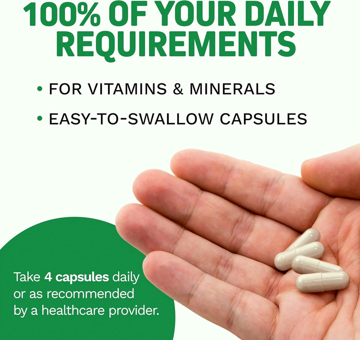 Whole Food Multivitamin for Adults | Multivitamins for Men & Women | Superfoods, Real Raw Veggies, Fruits, Vitamin E, A, B Complex | Vegan Non-GMO 120 Vegetarian Capsules - Image 6