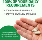 Whole Food Multivitamin for Adults | Multivitamins for Men & Women | Superfoods, Real Raw Veggies, Fruits, Vitamin E, A, B Complex | Vegan Non-GMO 120 Vegetarian Capsules - Image 6
