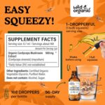 Wild & Organic Cordyceps Tincture - Cordyceps Sinensis Mushroom Extract for Immune & Energy Support - Liquid Mushroom Supplement - Vegan, Sugar & Alcohol-Free Drops - 4 fl oz - Image 3