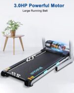 Treadmill with Auto Incline - 300 lb Capacity, 3.0HP Folding Electric Treadmill Up to 8.5 MPH Speed, Running Machine with 17.5" Wide Tread Belt and Bluetooth Speaker for Home Use - Image 4