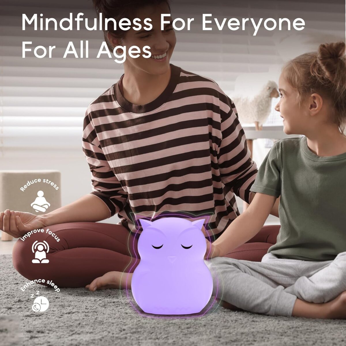 Breathing Pal 'Ollie'- Mindfulness Breathing Light, Guided Visual Meditation Breathing Light, Anxiety Relief Items for ADHD/Calm Down Corner/Meditation/Sleep Aid for Adult&Kid - Image 3