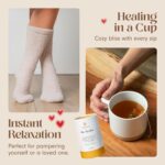 Unboxme Get Well Gift Box - USDA Organic Get Well Soon Self Care Package for Women | Fluffy Socks, Mug, Lemon & Ginger Tea Set, Sea Salt, Sage Scented Candle, Sending Hugs Card | Feel Better Basket - Image 4