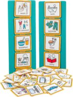 Visual Schedule For Home Super Durable Visual Wall Planner Daily Routine Chart for Kids by Create Visual Aids for autism, adhd, aspergers, send, speech and language delay