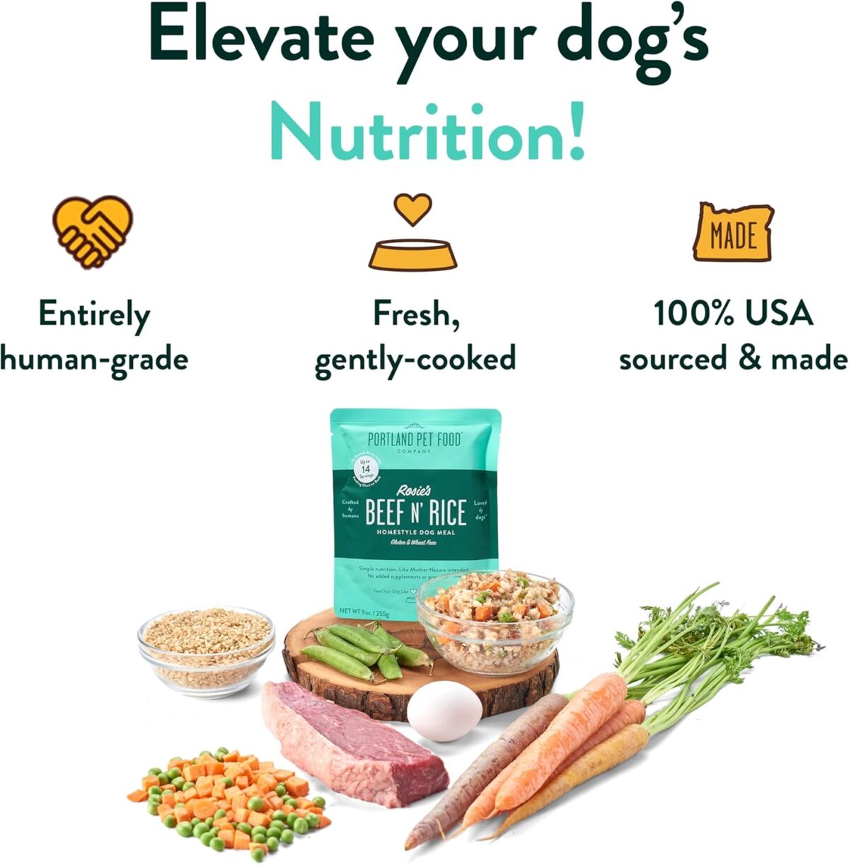 Portland Pet Food Company Mixed Wet Dog Food Pouches Variety Pack - Human-Grade, Gluten-Free Dog Food Toppers and Meals for Small and Large Breeds - Fresh Dog Food Made in the USA - 5-Multipack - Image 3