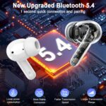 Wireless Earbuds, 2025 Bluetooth 5.4 Headphones Deep Bass Stereo Ear Buds, 4 ENC Noise Cancelling Mic 36Hrs USB-C in-Ear Earphones IP7 Waterproof Sport Workout for Laptop Pad Android iOS Phone, White - Image 2